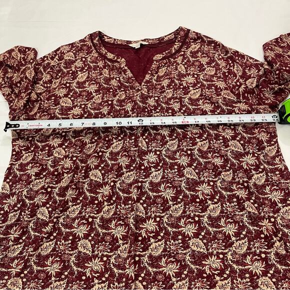 Lucky Brand Bohemian Artsy Flowy Lightweight 3/4 Sleeve Blouse Top Plus Size 2x - Picture 7 of 8